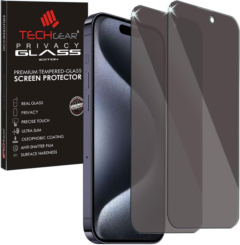 iPhone 15 Pro Anti Spy, Privacy Tempered Glass Screen Protectors