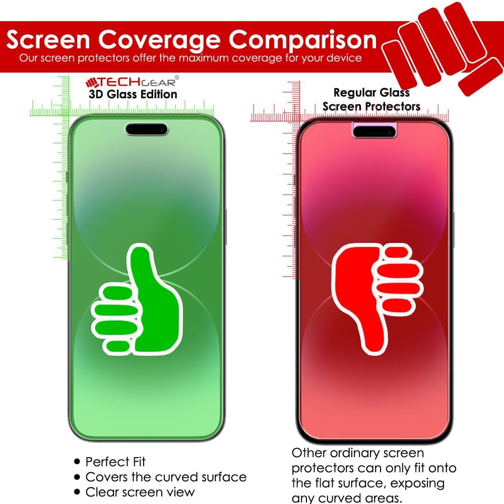 iPhone 16 Plus Anti Glare, Matte Full Coverage 3D Tempered Glass Screen Protectors