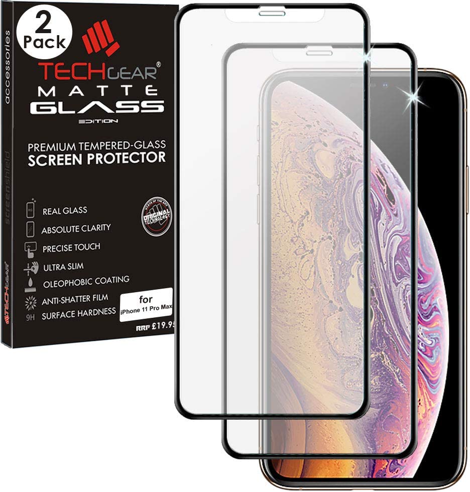 iPhone 11 Pro Max / iPhone XS Max Anti Glare, Matte Full Coverage 3D Tempered Glass Screen Protectors