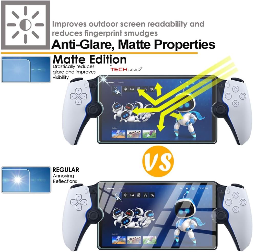 Sony PlayStation Portal Remote Player Anti Glare, Matte Tempered Glass Screen Protectors