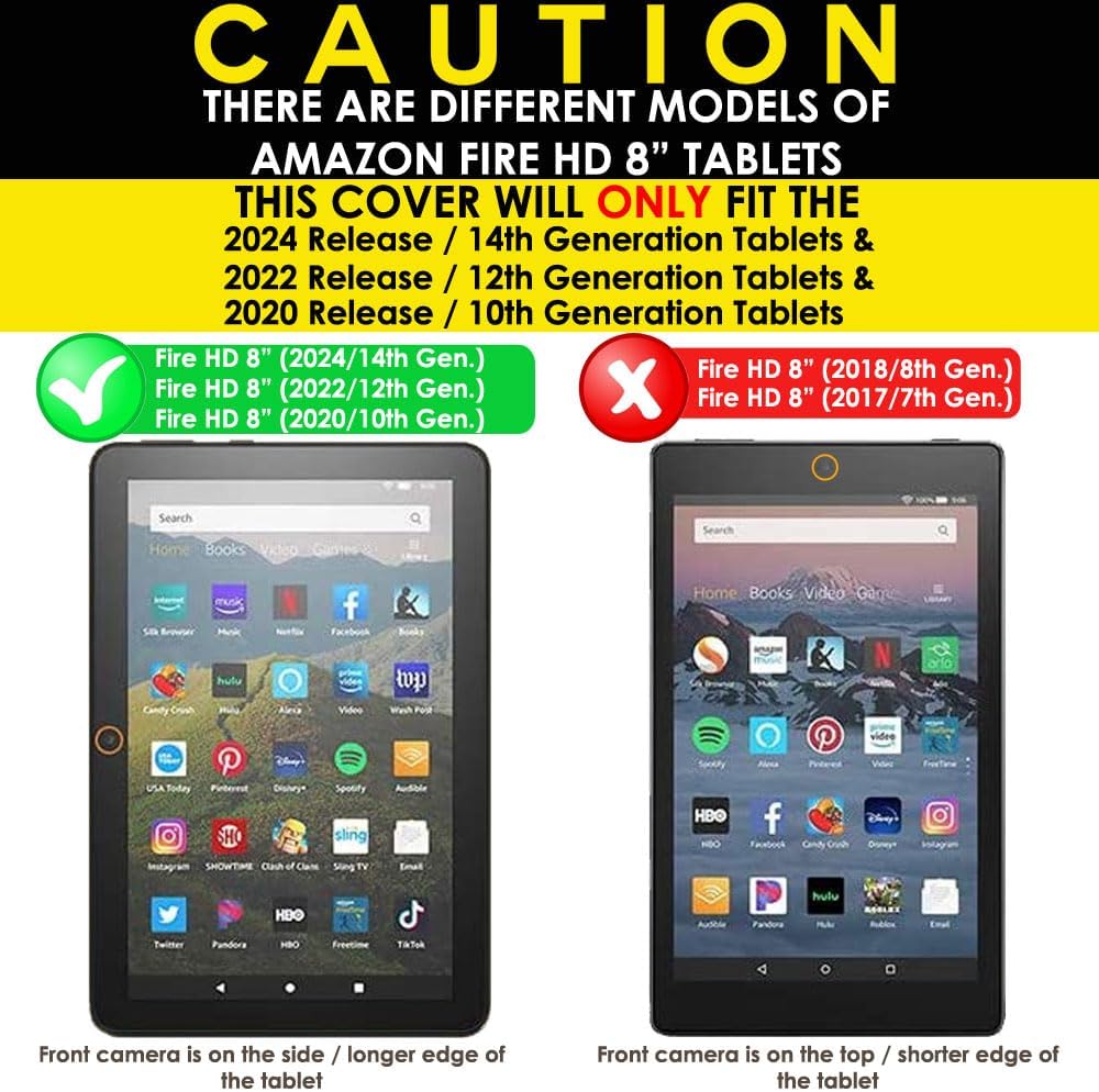 Amazon Fire HD 8" / HD 8" Plus (14th / 12th / 10th Generation) Anti Glare, Matte Tempered Glass Screen Protectors