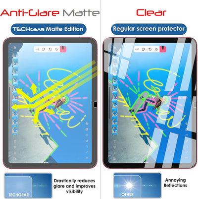 2 Pack Anti Glare / Matte Film Screen Protectors for Apple iPad A16 11" 11th Gen & 10.9" 10th Generation
