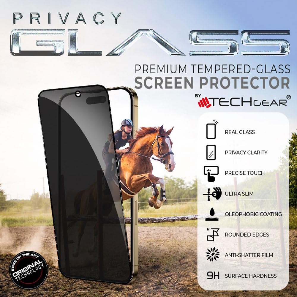 IPhone 16 Pro Max Anti Spy, Privacy Full Coverage 3D Tempered Glass Screen Protectors