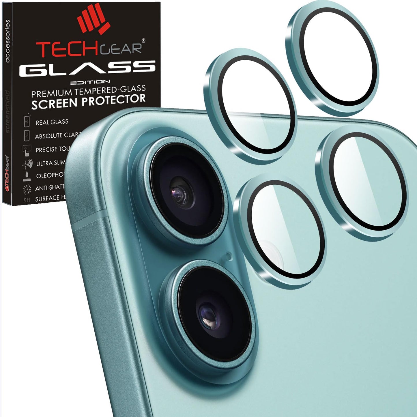 IPhone 16 / iPhone 16 Plus Camera Lens Tempered Glass Screen Protectors