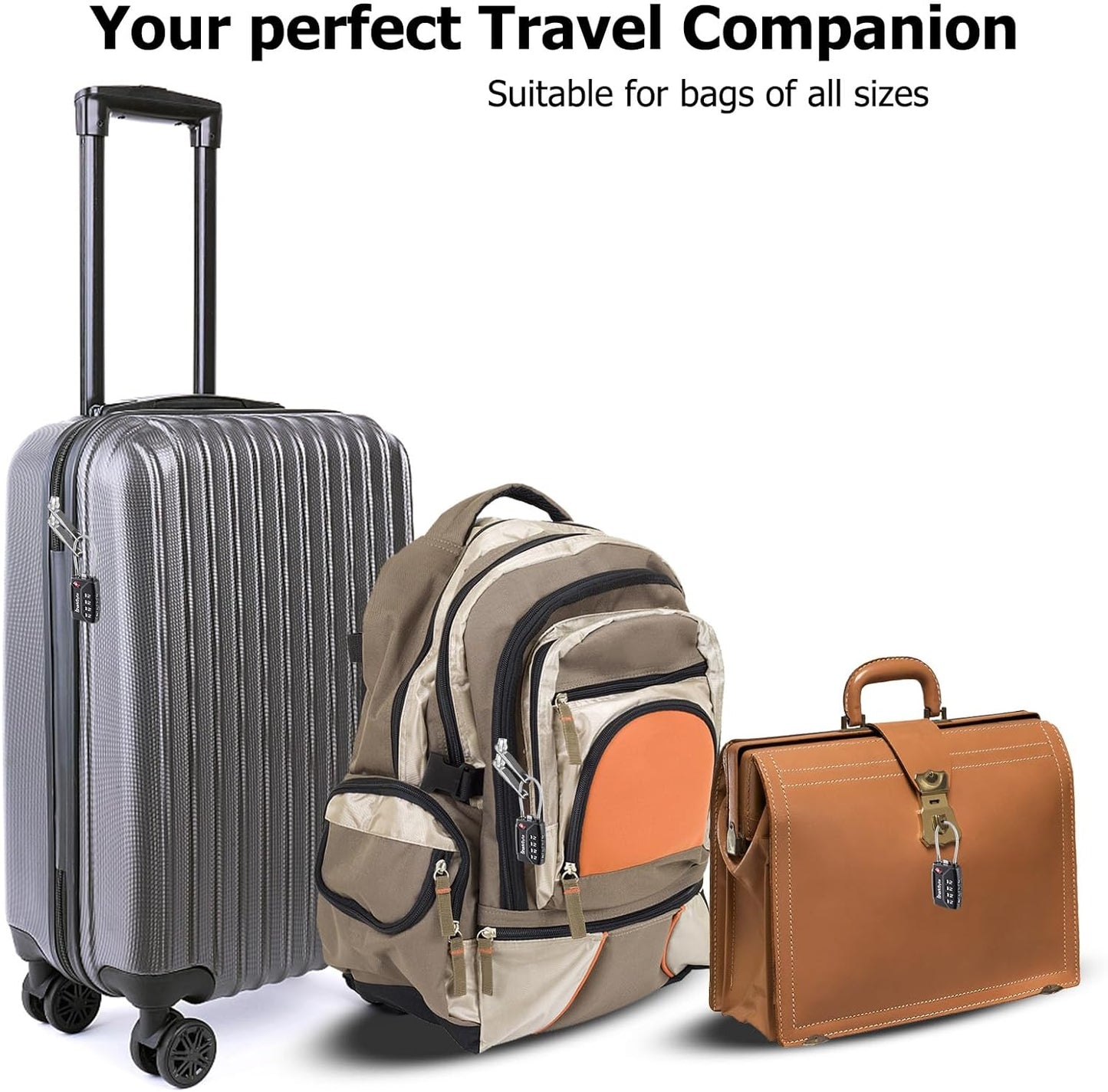 TSA Suitcase Locks 4-Dial Security Travel Combination Padlock
