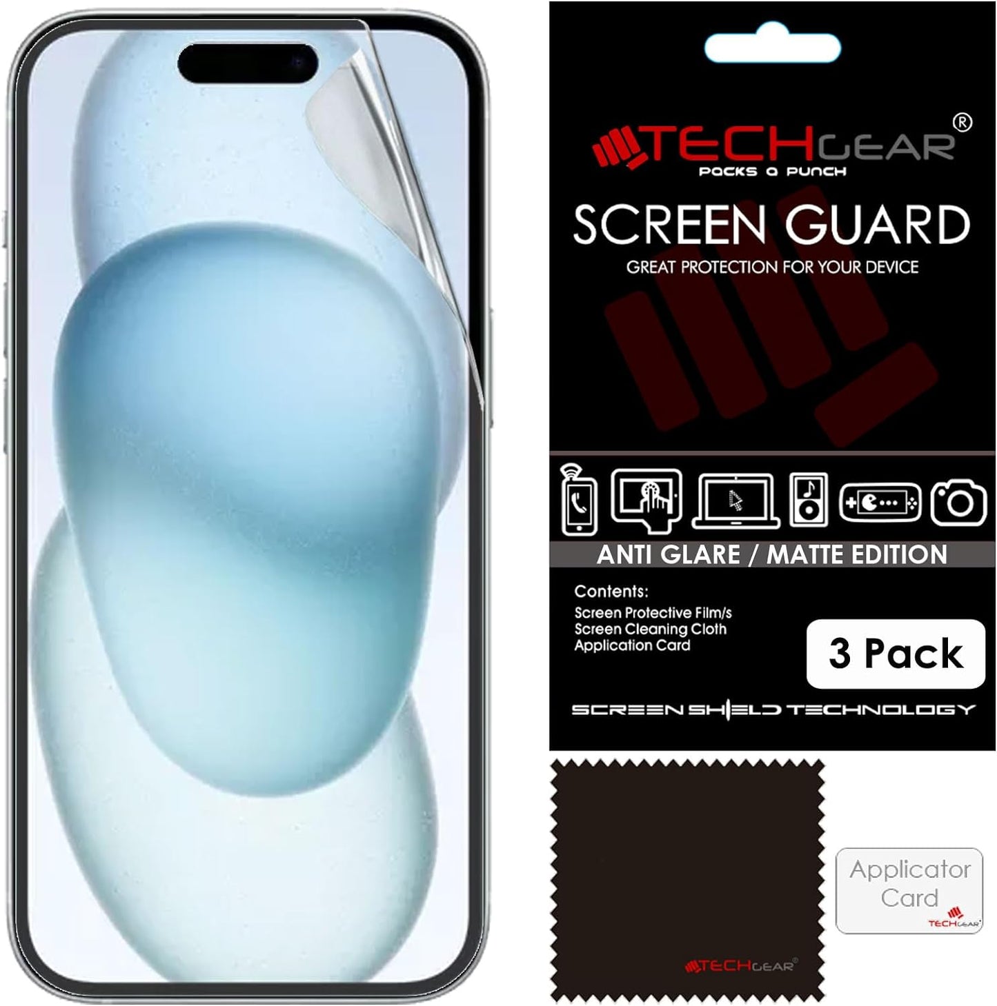 iPhone 15 Plus Anti Glare, Matte Film Screen Protectors