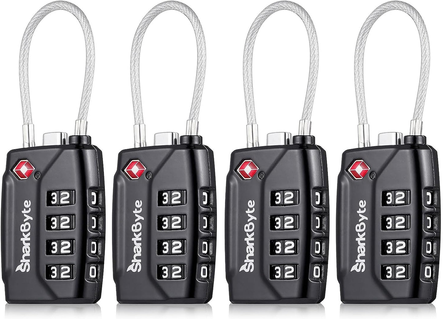 TSA Suitcase Locks 4-Dial Security Travel Combination Padlock