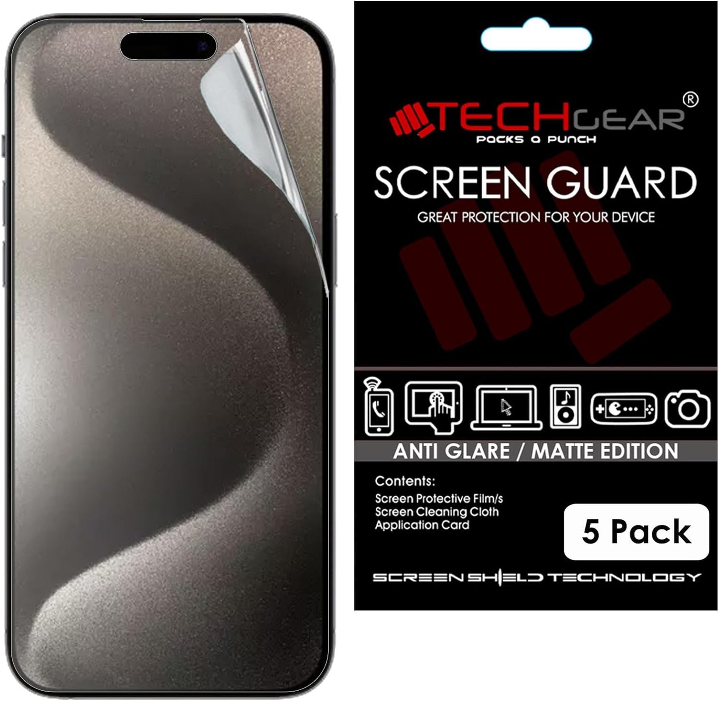 iPhone 15 Pro Max Anti Glare, Matte Film Screen Protectors