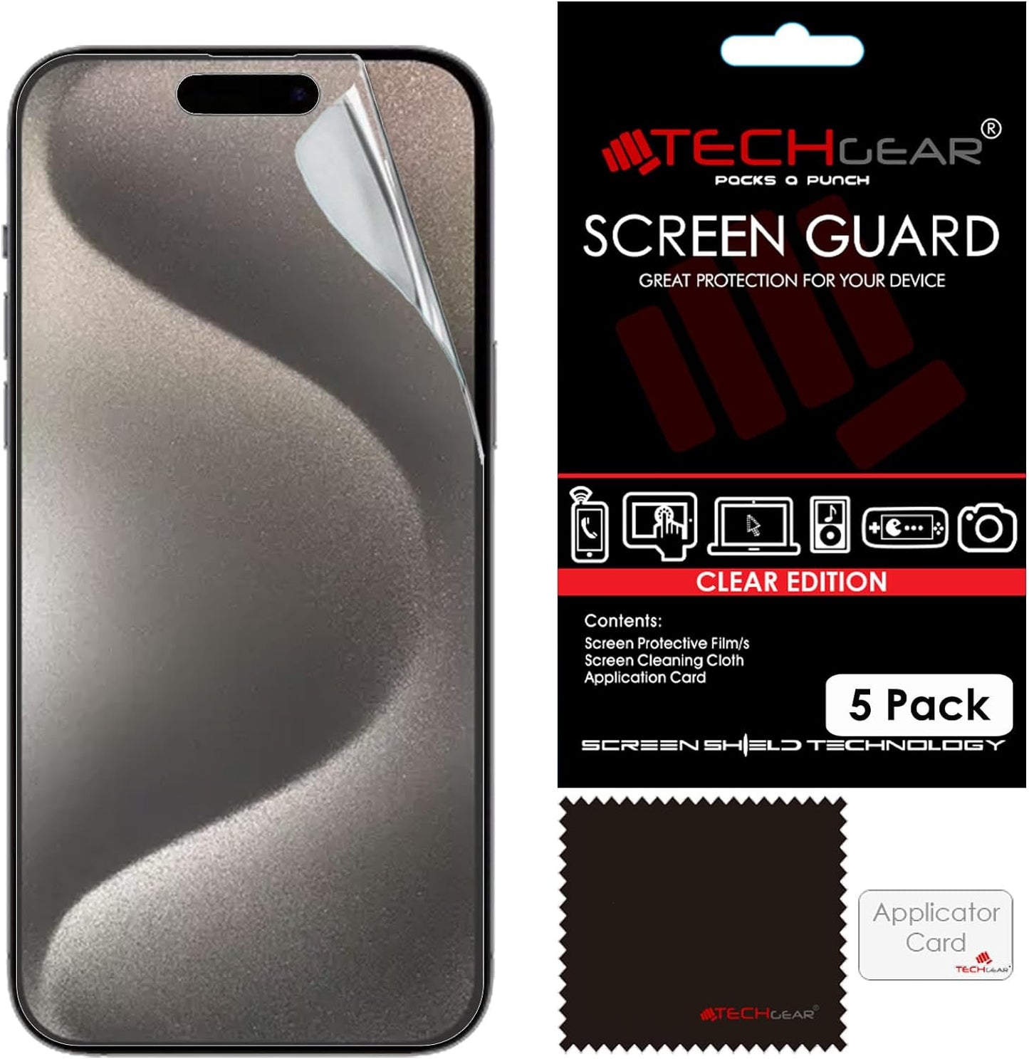 iPhone 15 Pro Max Clear Film Screen Protectors