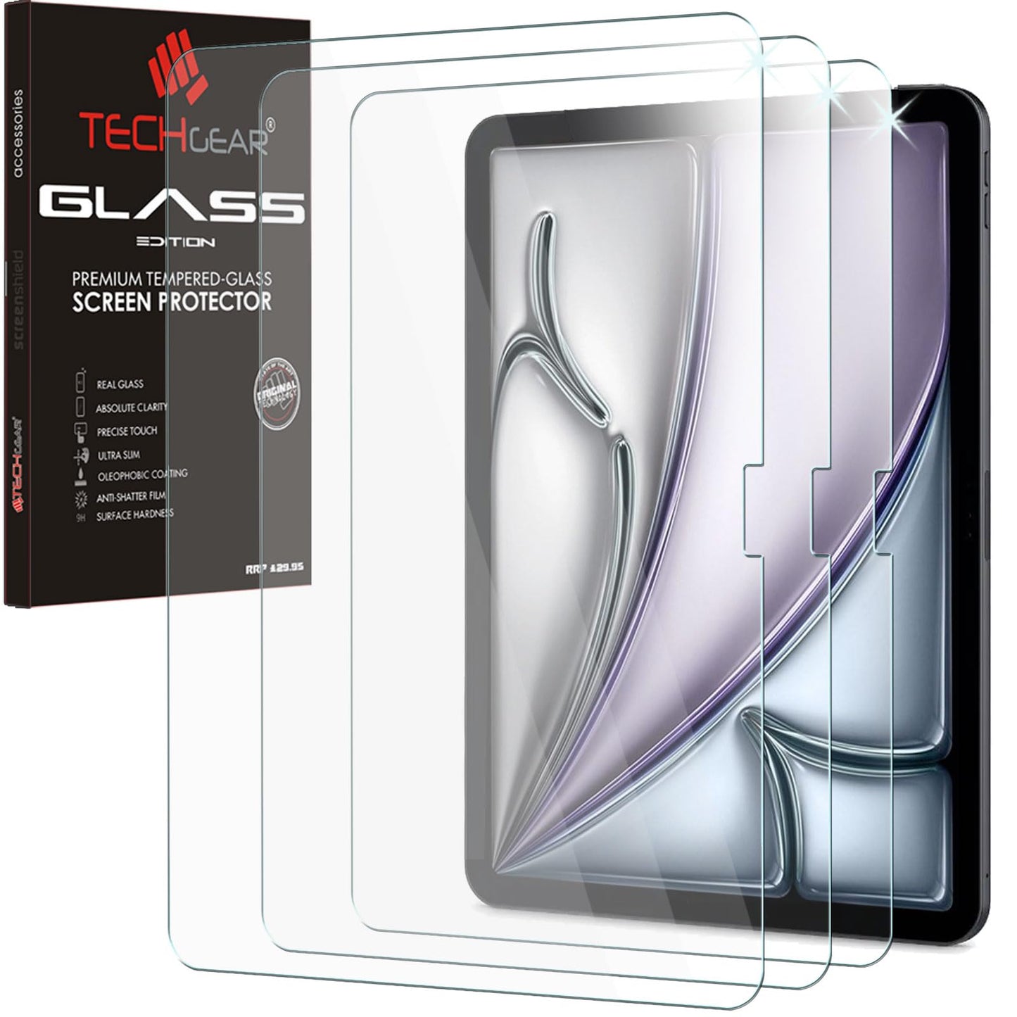 Clear HD Tempered Glass Screen Protector/s for Apple iPad Air 11" (M3, 2025 / M2, 2024)