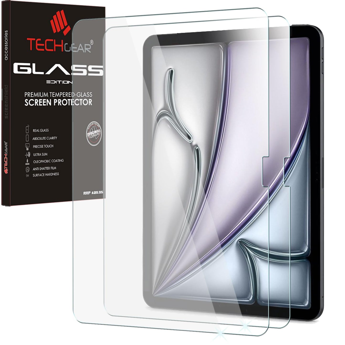 Clear HD Tempered Glass Screen Protector/s for Apple iPad Air 11" (M3, 2025 / M2, 2024)