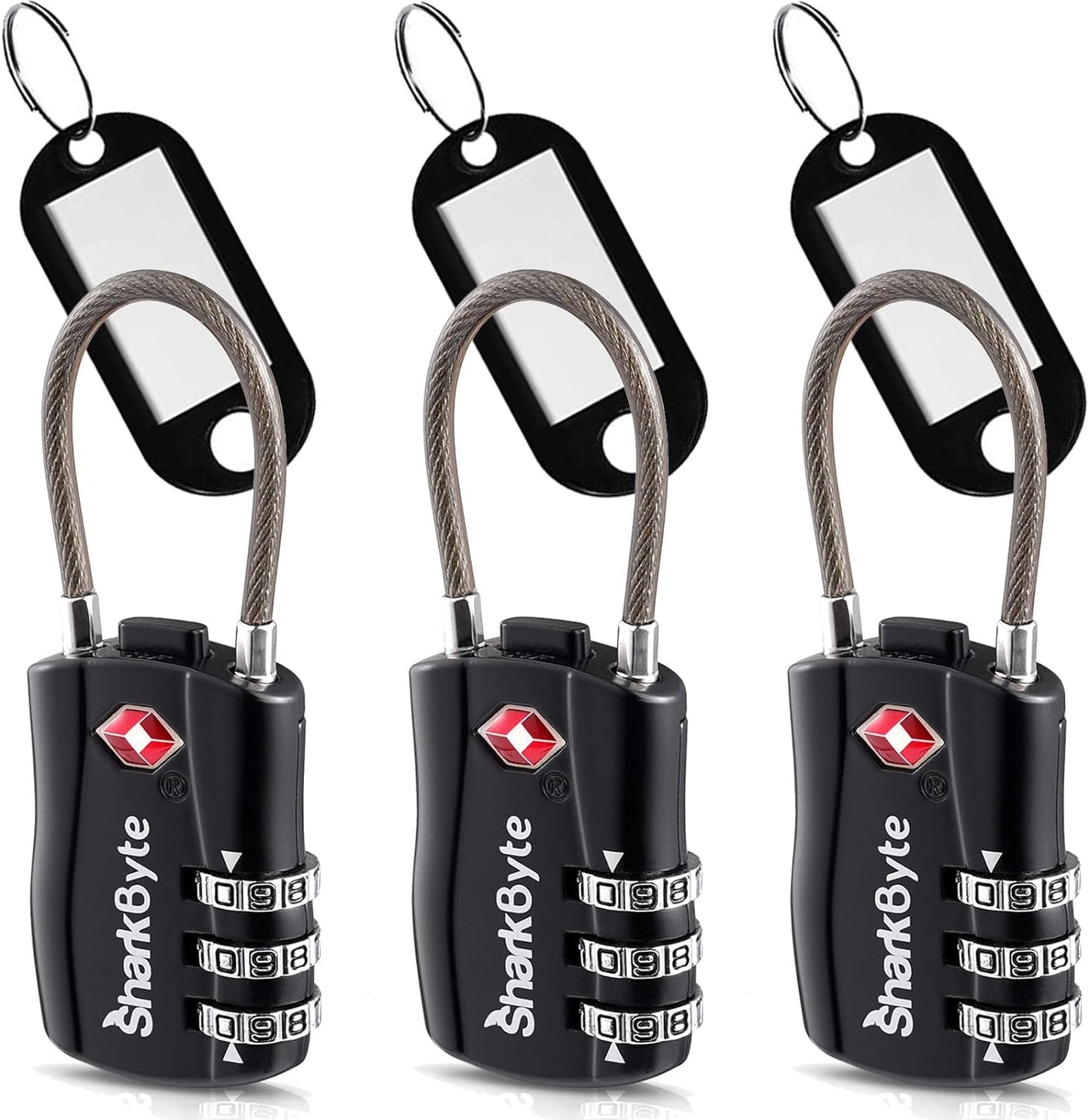 TSA Suitcase Locks 3-Dial Security Travel Combination Padlock