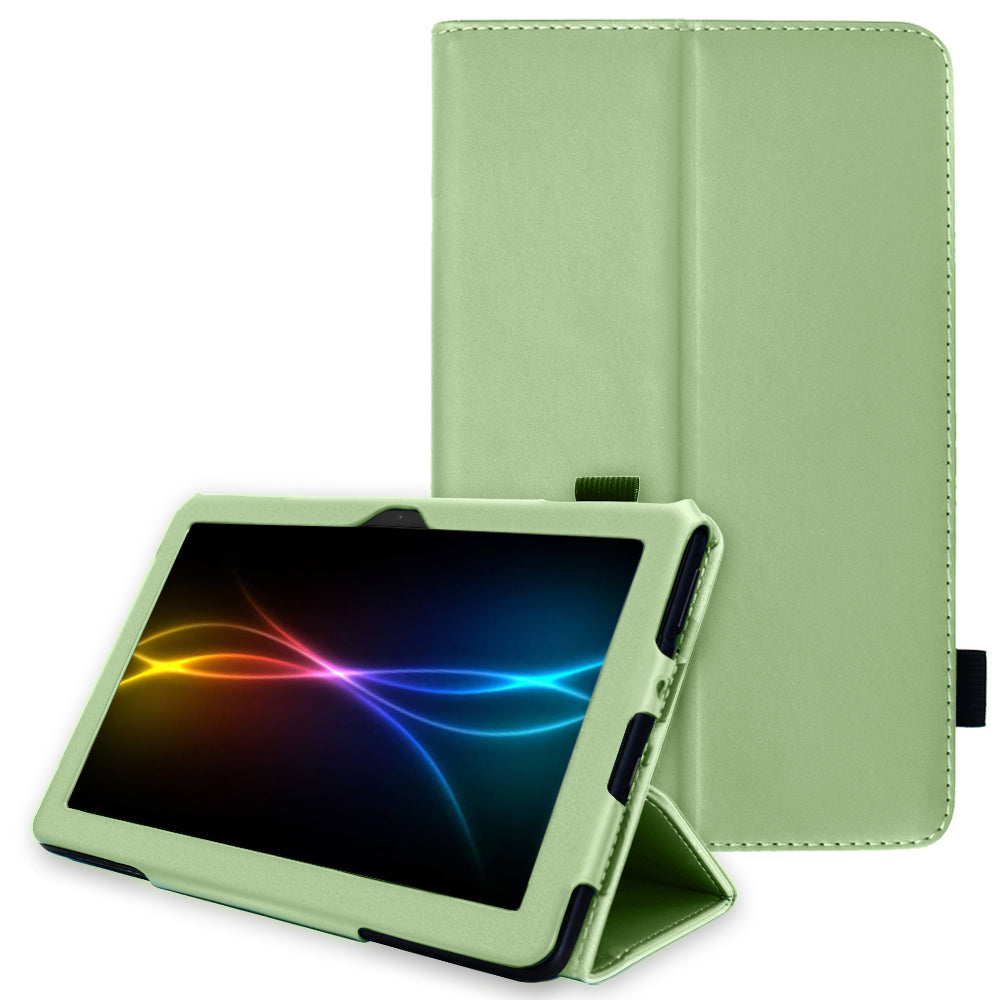 TECHGEAR Folio Case for Samsung Galaxy Tab A11+ & A9+ 11" (SM-X230/X236/X210/X215) – Leather Stand Cover with Hand Strap & Auto Sleep/Wake