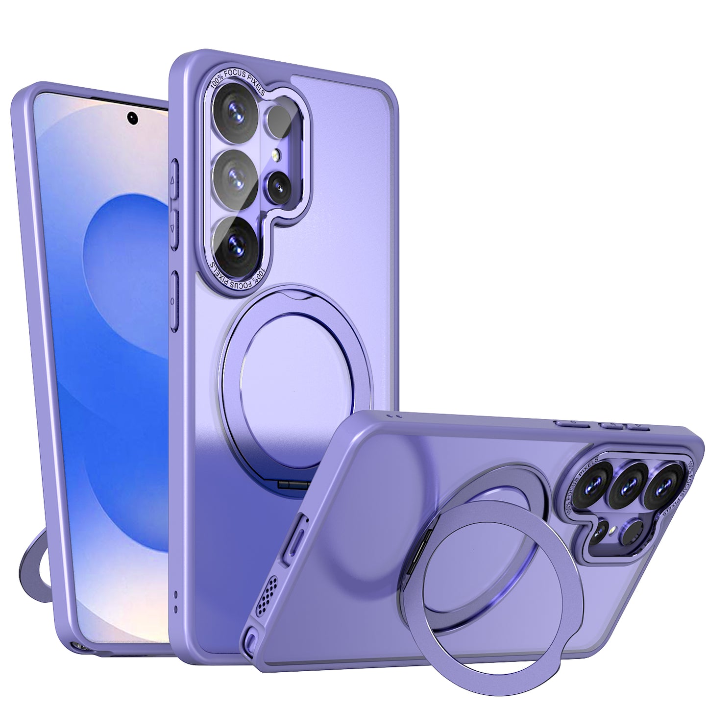 TECHGEAR Magnetic Stand Case for Samsung Galaxy S26 Ultra - Shockproof Hybrid Cover with 360° Ring Holder, Hard Back & Wireless Charging Compatible