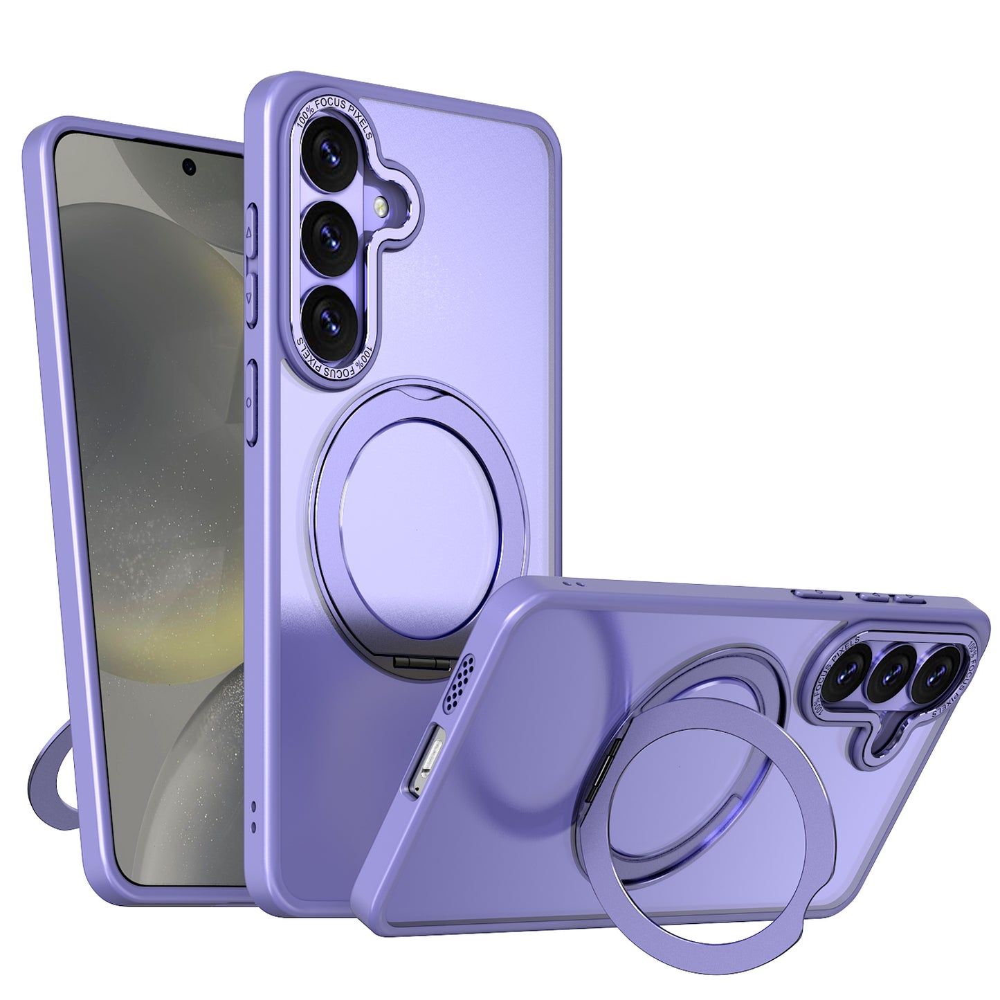 TECHGEAR Magnetic Stand Case for Samsung Galaxy S26 Plus - Shockproof Hybrid Cover with 360° Ring Holder, Hard Back & Wireless Charging Compatible