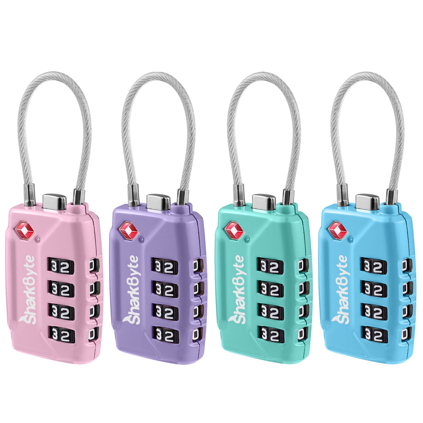 TSA Suitcase Locks 4-Dial Security Travel Combination Padlock