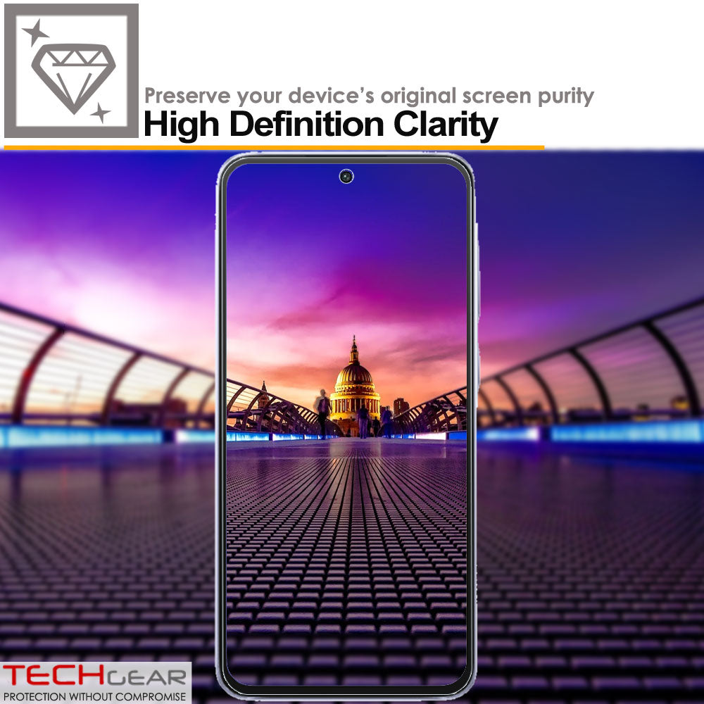 TECHGEAR Clear Screen Protector for Samsung Galaxy S25 FE & S24 FE – Ultra Clear PET Film with Easy-Clean Surface – 3 Pack / 5 Pack