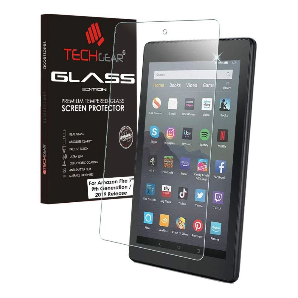 Amazon Fire 7" Tablet (2019 Release / 9th Generation) Anti-Glare, MATTE Tempered Glass Screen Protector