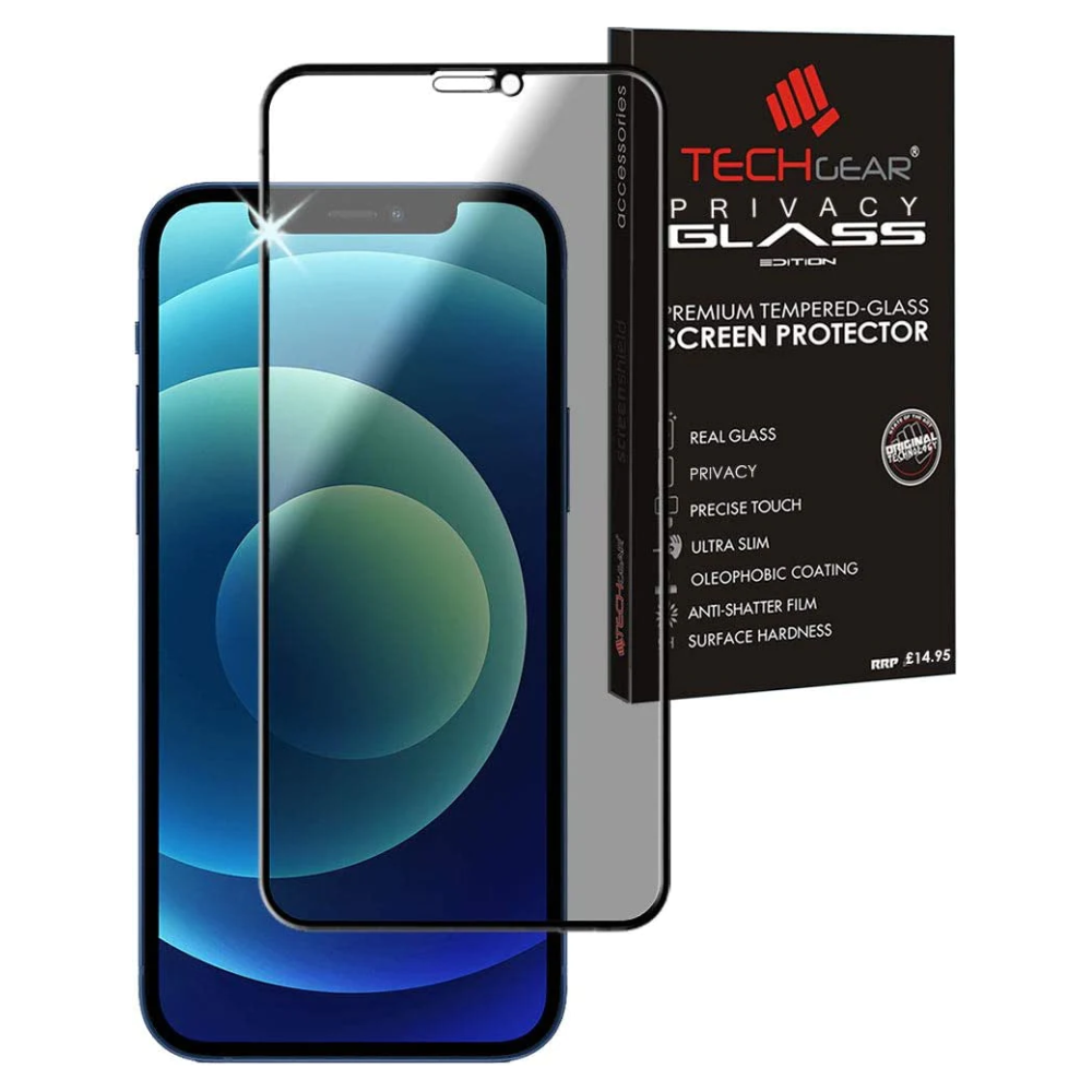 iPhone 12 Mini Anti Spy, Privacy Full Coverage 3D Tempered Glass Screen Protectors