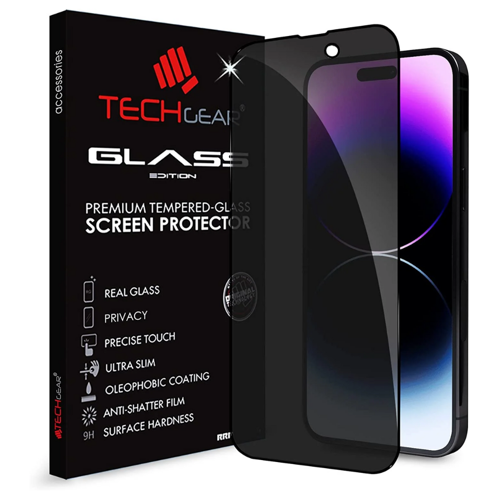 iPhone 14 Pro Anti Spy, Privacy Full Coverage 3D Tempered Glass Screen Protectors