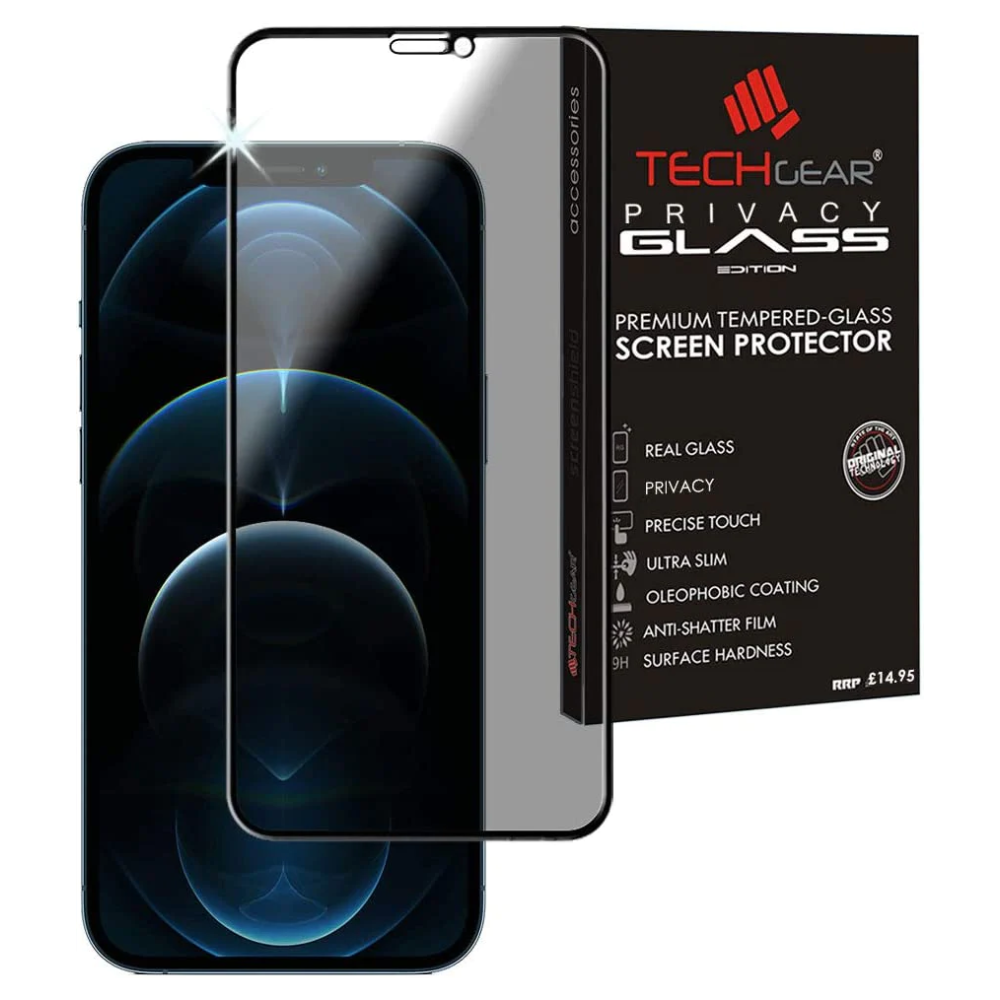iPhone 12 Pro Max Anti Spy, Privacy Full Coverage 3D Tempered Glass Screen Protectors