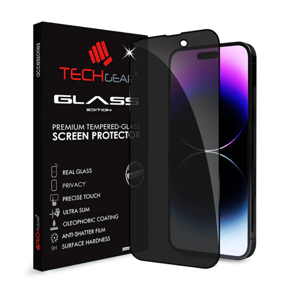 iPhone 14 Pro Max Anti Spy, Privacy Full Coverage 3D Tempered Glass Screen Protectors