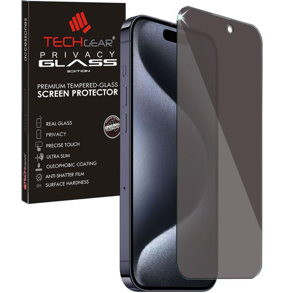 iPhone 15 Pro Anti Spy, Privacy Tempered Glass Screen Protectors