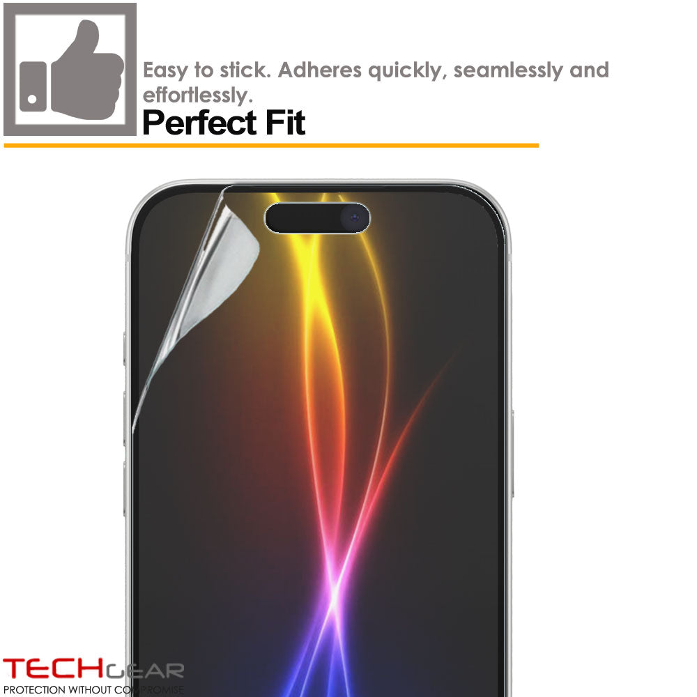 TECHGEAR Clear Film Screen Protectors for iPhone 17 Pro Max (2025) – Crystal Clear LCD Film Guard, Scratch Resistant, Touch Sensitive