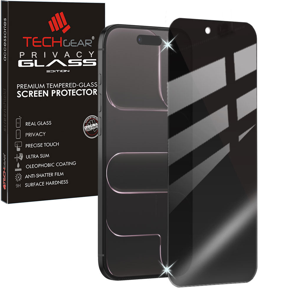 TECHGEAR Anti-Spy Privacy Glass Screen Protector for iPhone Air (2025) – Tempered Glass, Anti-Peeping Privacy Filter, Touch & Face ID Compatible
