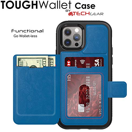 Tough Armoured Wallet 360 ShockProof Case with Card Slots & Stand for Apple iPhone 12, iPhone 12 Pro