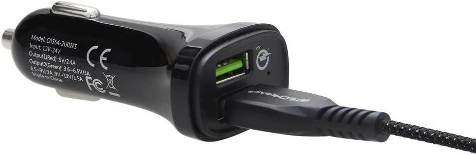 Quick 3.0 Car Charger 30W Dual USB Port