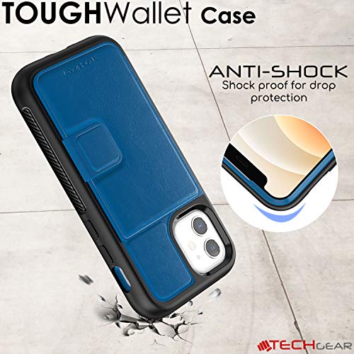 Tough Armoured Wallet 360 ShockProof Case with Card Slots & Stand for Apple iPhone 12 Mini