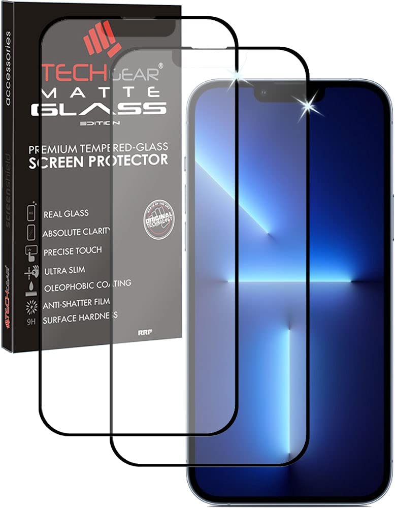 iPhone 14 Anti Glare, Matte Full Coverage 3D Tempered Glass Screen Protectors