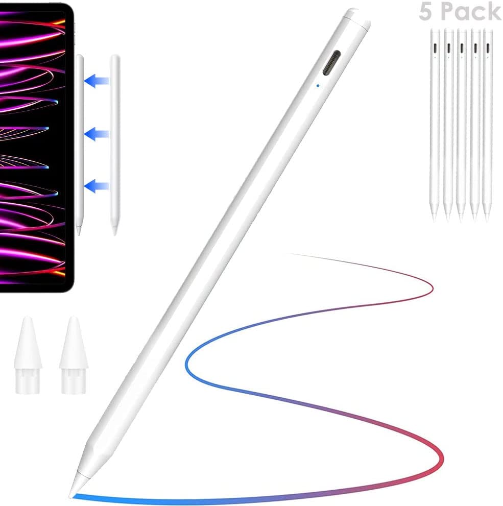 iPad Pencil with Palm Rejection/Tilt Sensitivity/Magnetic Attach iPad Active Stylus Pen for iPad 2018 - 2025