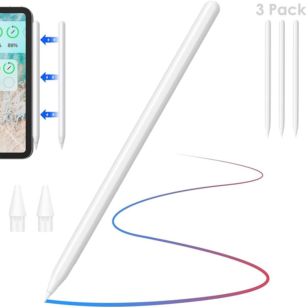 Magnetic Wireless Charge iPad Pencil 2nd Generation - Tilt Sensitivity & Palm Rejection