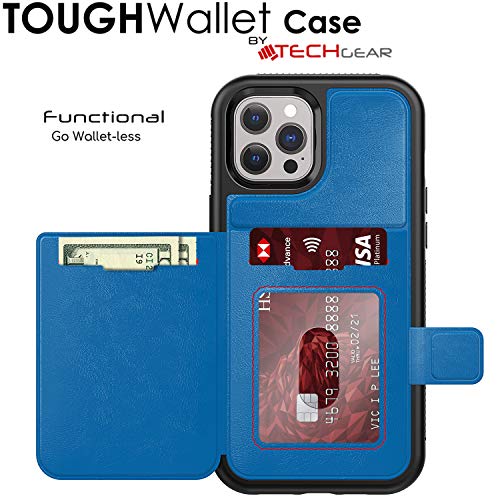 Tough Armoured Wallet 360 ShockProof Case with Card Slots & Stand for Apple iPhone 12 Pro Max