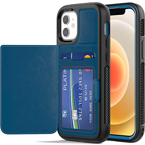 Tough Armoured Wallet 360 ShockProof Case with Card Slots & Stand for Apple iPhone 12 Mini