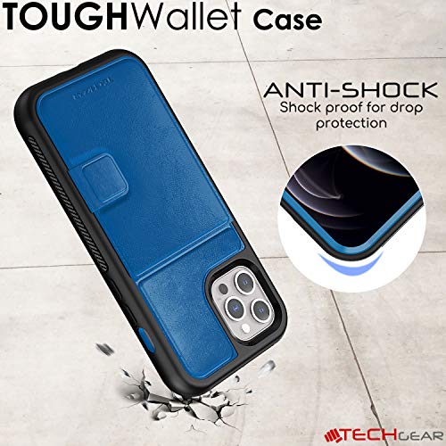 Tough Armoured Wallet 360 ShockProof Case with Card Slots & Stand for Apple iPhone 12 Pro Max