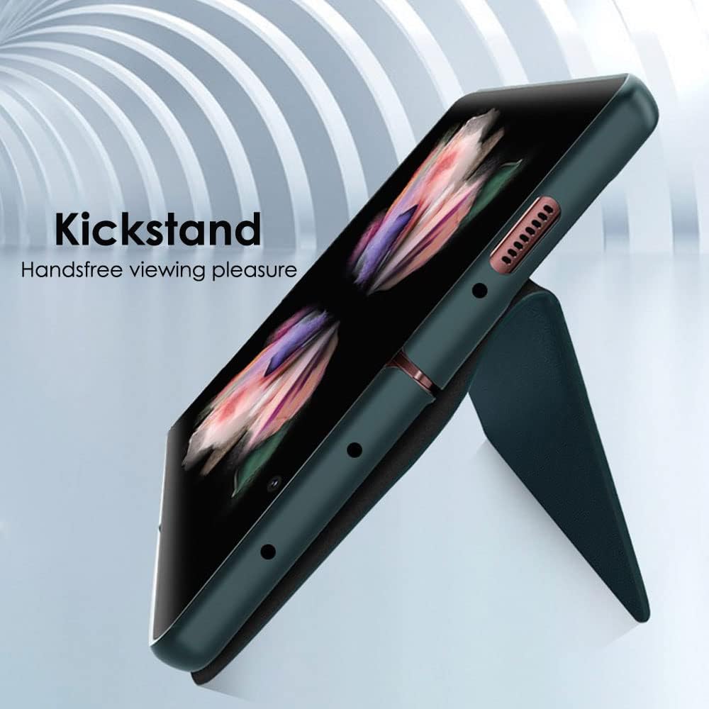Samsung Galaxy Z Fold 4 Leather Wallet Case, Detachable Magnetic 2in1 Case with Screen Frame, Card Wallet & Stand