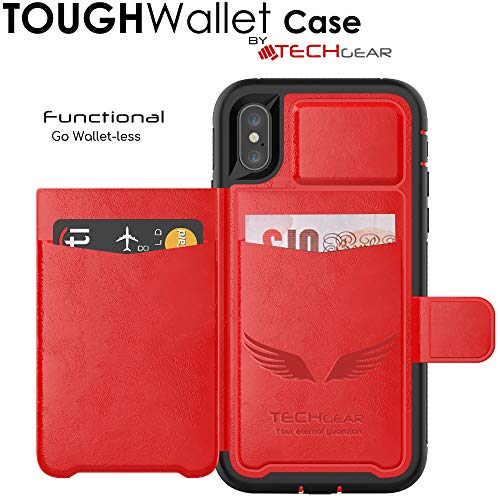 Tough Armoured Wallet 360 ShockProof Case with Card Slots & Stand for Apple iPhone XS Max