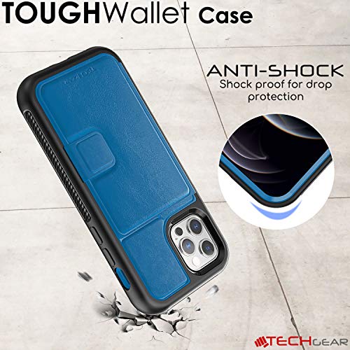 Tough Armoured Wallet 360 ShockProof Case with Card Slots & Stand for Apple iPhone 12, iPhone 12 Pro