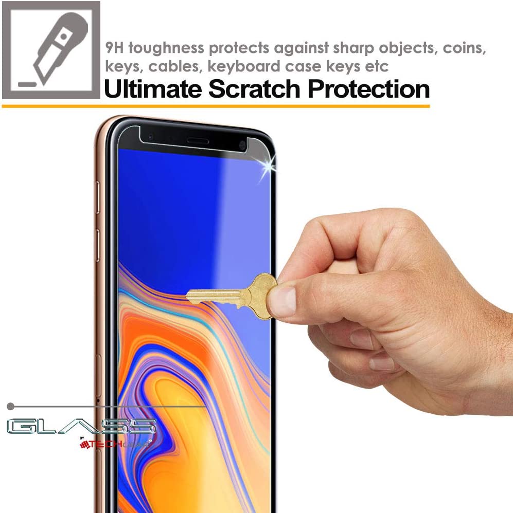 TECHGEAR Screen Protector for Galaxy J6 (SM-J600 Series) - GLASS Edition Genuine Tempered Glass Screen Protector for Samsung Galaxy J6 2018