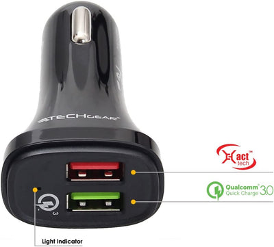 Quick 3.0 Car Charger 30W Dual USB Port