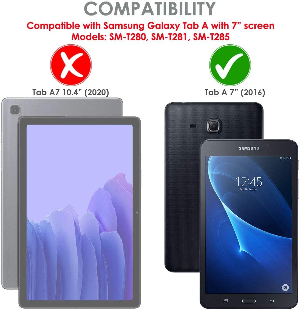 TECHGEAR Screen Protector for Samsung Galaxy Tab A 7.0 Inch (SM-T280, SM-T285) - Clear Screen Protector With Screen Cleaning Cloth & Application Card
