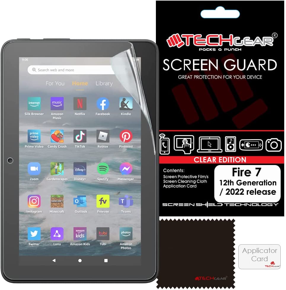 Amazon Fire 7 & Fire Kids Edition 7" (12th Generation / 2022) Clear Film Screen Protectors
