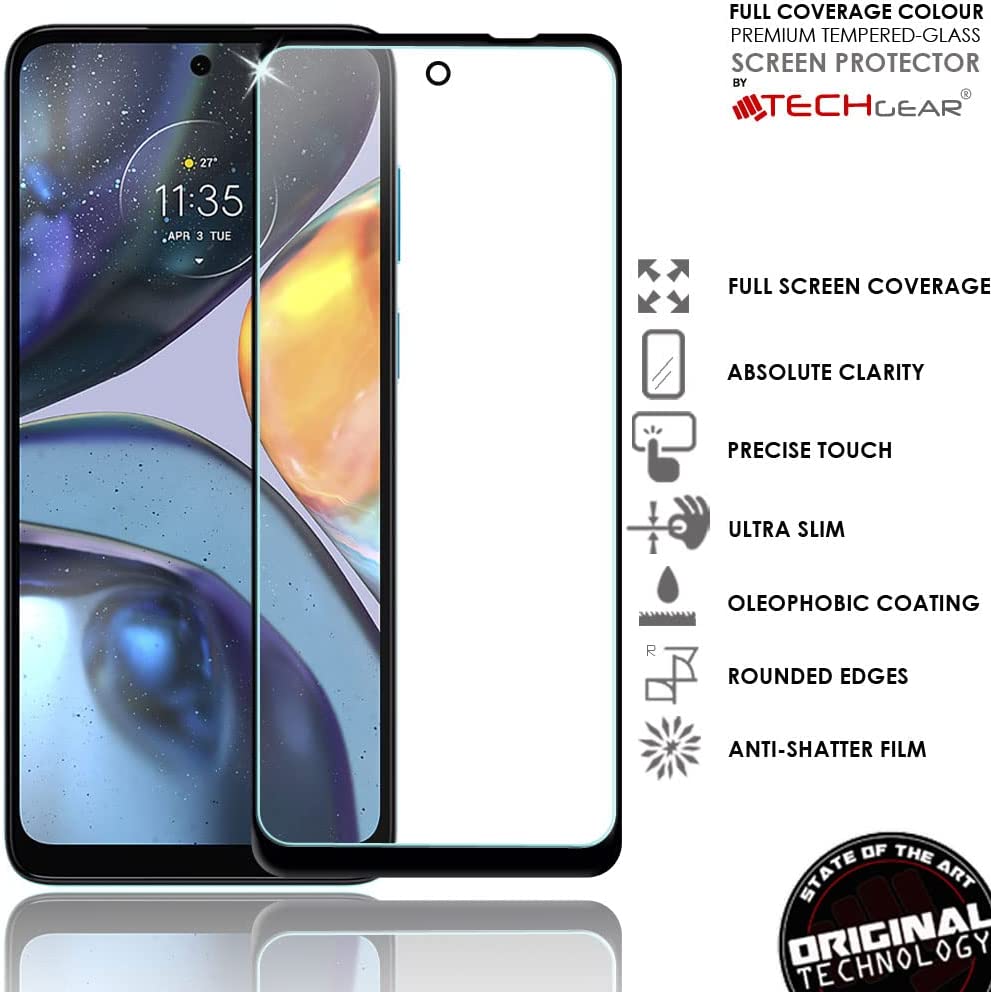 Motorola Moto G22 Full Coverage 3D Tempered Glass Screen Protectors