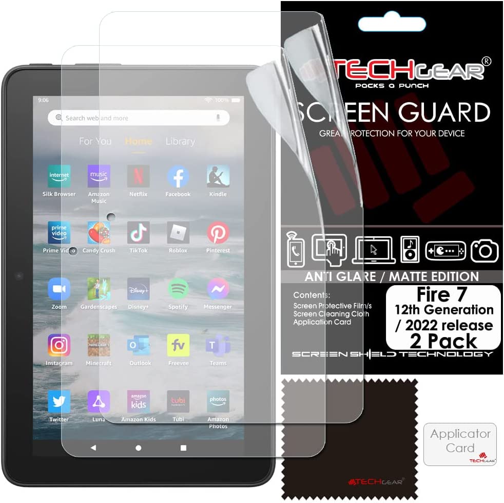Amazon Fire 7 & Fire Kids Edition 7" (12th Generation / 2022) Anti Glare, Matte Film Screen Protectors