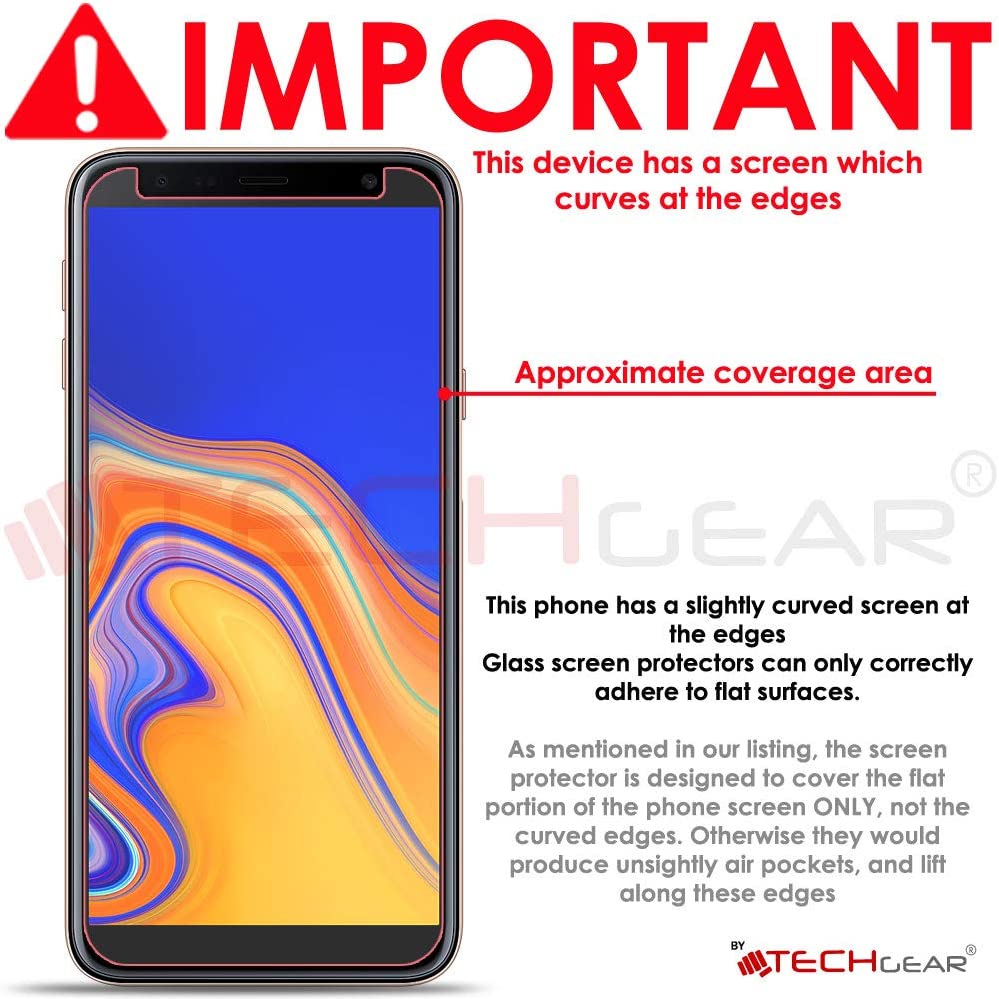 TECHGEAR Screen Protector for Galaxy J6 (SM-J600 Series) - GLASS Edition Genuine Tempered Glass Screen Protector for Samsung Galaxy J6 2018
