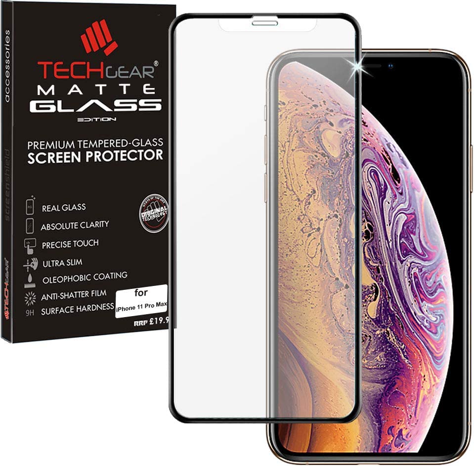 iPhone 11 Pro Max / iPhone XS Max Anti Glare, Matte Full Coverage 3D Tempered Glass Screen Protectors