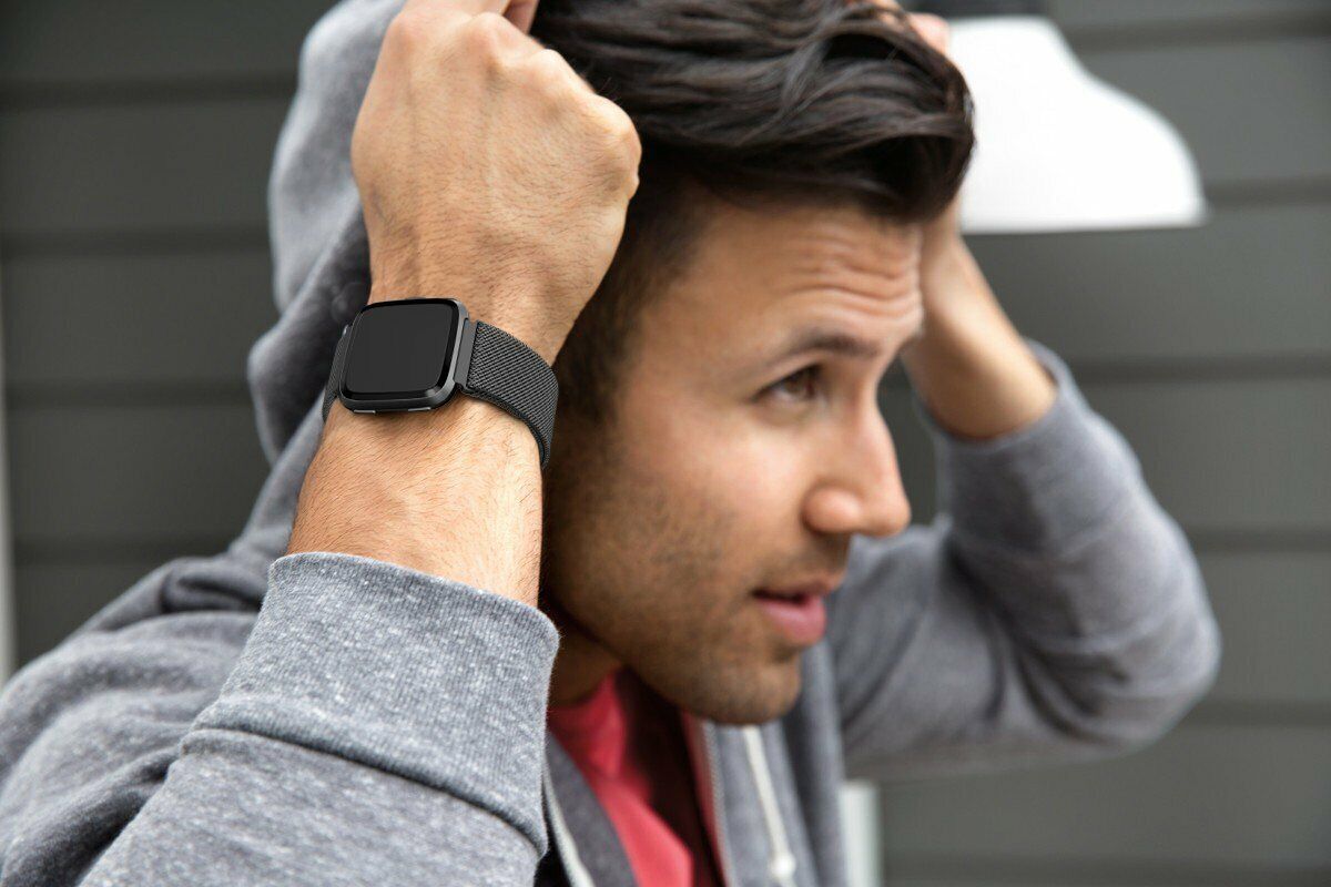 Milanese Stainless Steel Watch Band for Fitbit Versa, Versa 2, Versa Lite